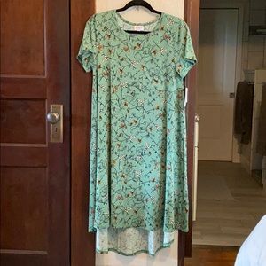 Small LulaRoe Carly Green Disney Pooh - NWT